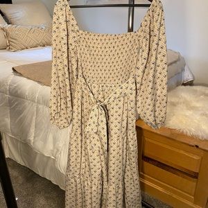 Nothing Fits But maternity dress. Off white with blue floral print. Worn once